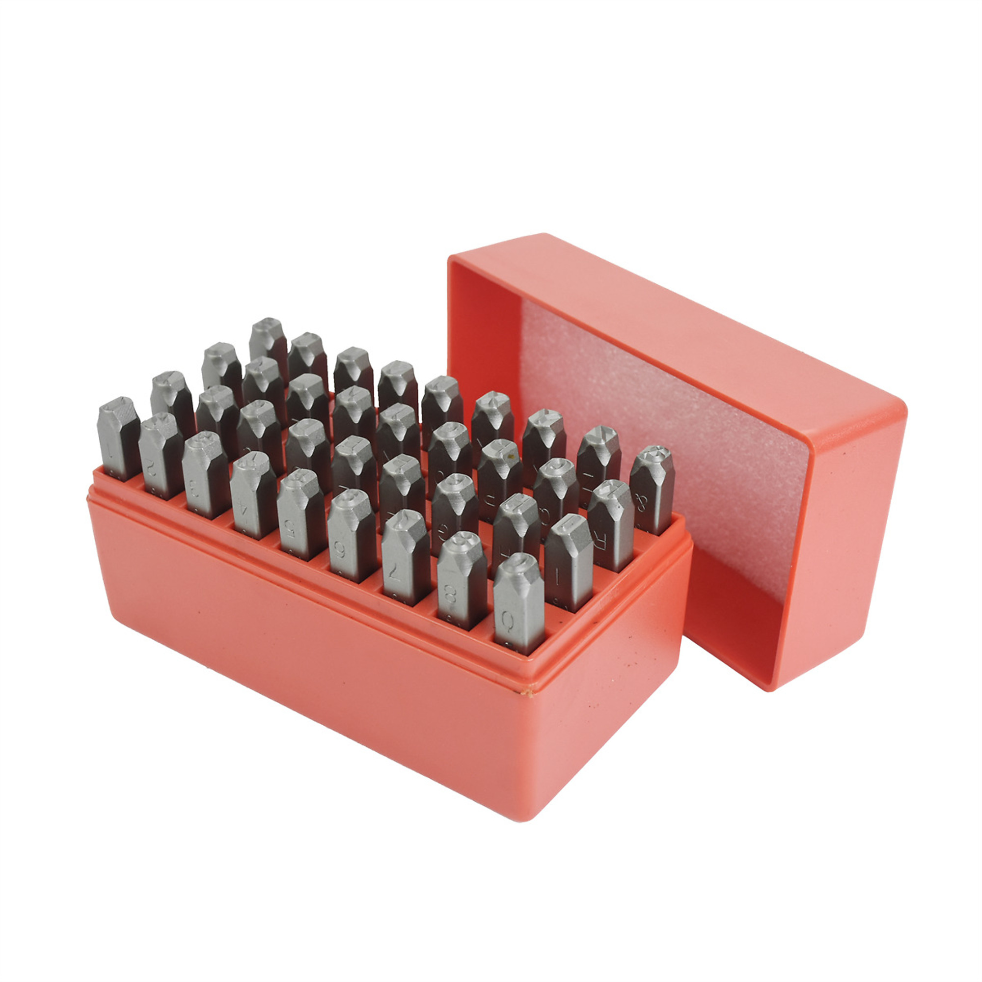 K Tool International Stamp Set, Letters and Numbers, 3/16in., High-Carbon Steel, Model# KTI73400